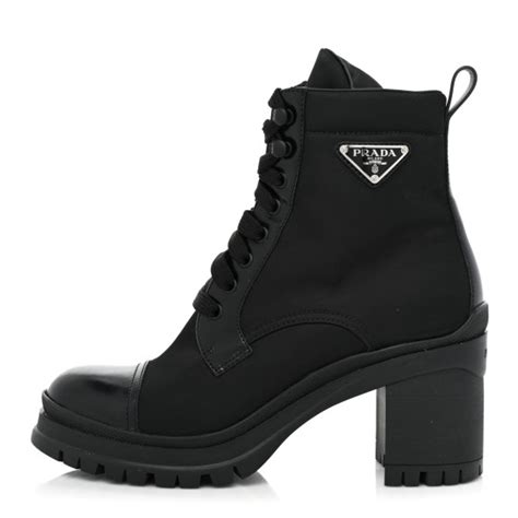 prada calzature donna spazzolato fume|PRADA Spazzolato Fume Calzature Donna Militare Ankle Boots .